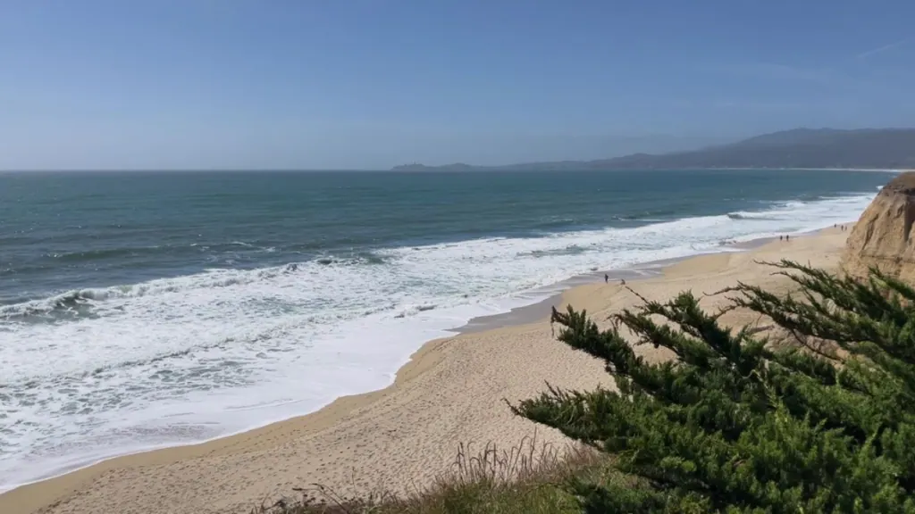 Wavecrest Trail and ocean view along the San Mateo County coast