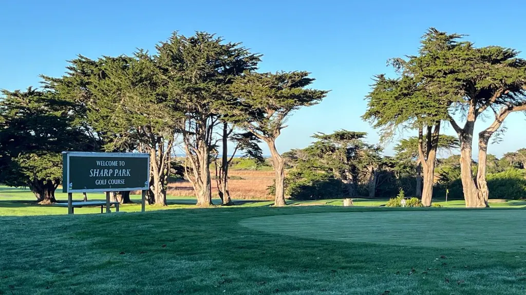 Sharp Park Golf Course in Pacifica California near inherited and coastal residential properties in San Mateo County
